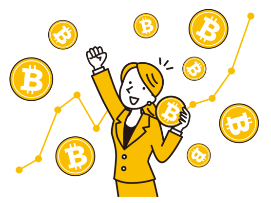 ビットコインを利用する女性