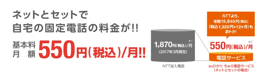 auひかりちゅら公式サイトのauひかりちゅら電話サービスの画像